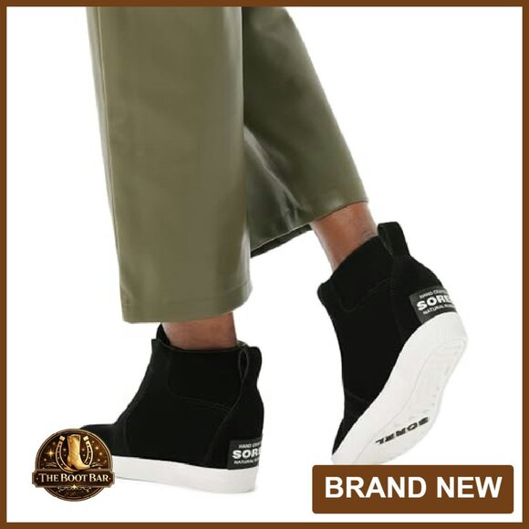 Pull-On Wedge Boots Suede Ankle Booties Comfort Winter Shoes - Picture 3 of 7